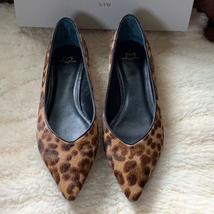 NEW Marc Fisher Leopard Calf Hair Flats 10M